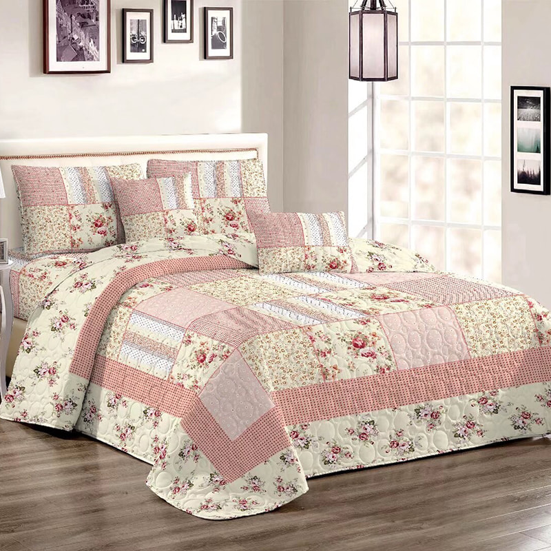 Set di coperture per letto stampata trapuntato