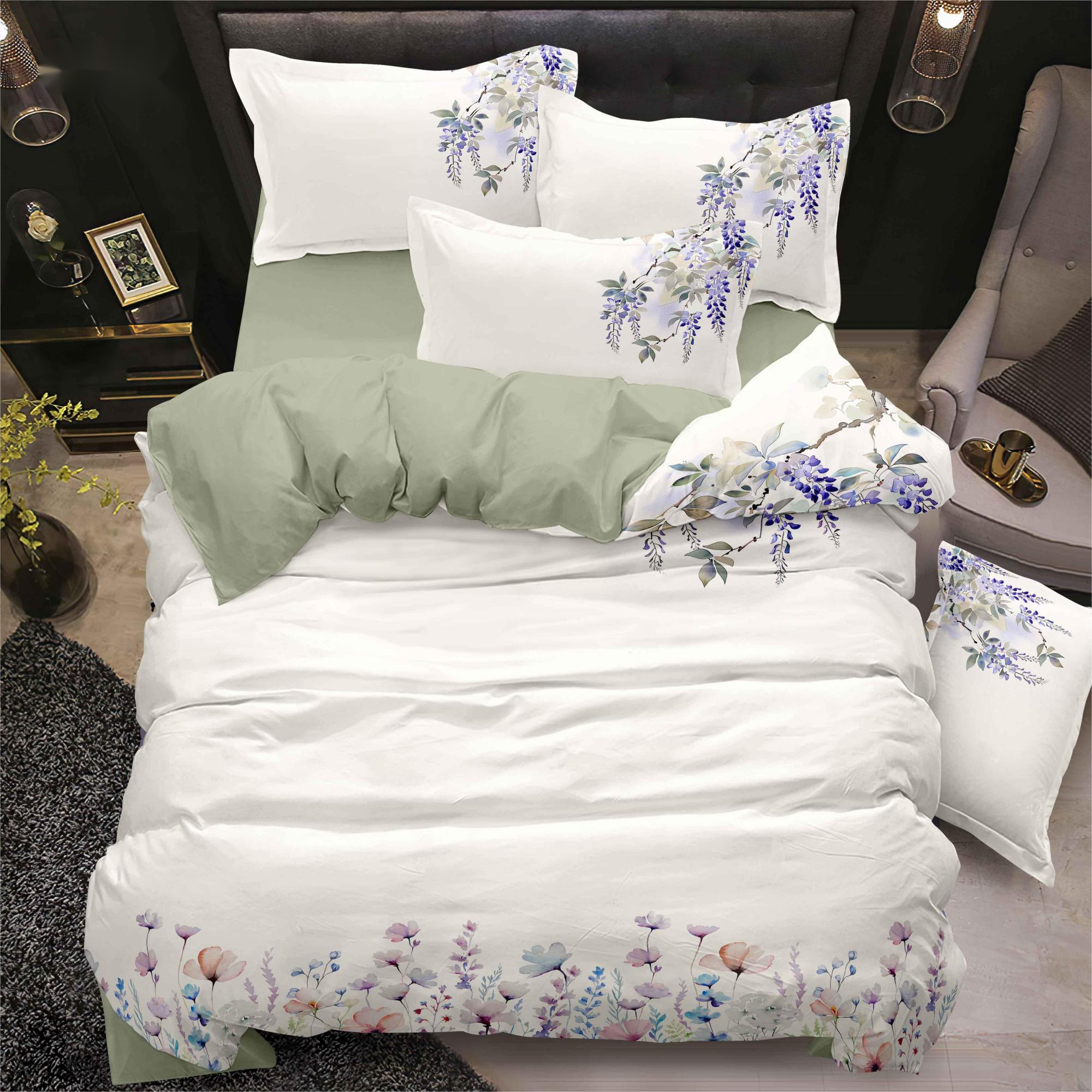 Flower Digital Stamped Ledhet Shet Set Vibrant Comfort