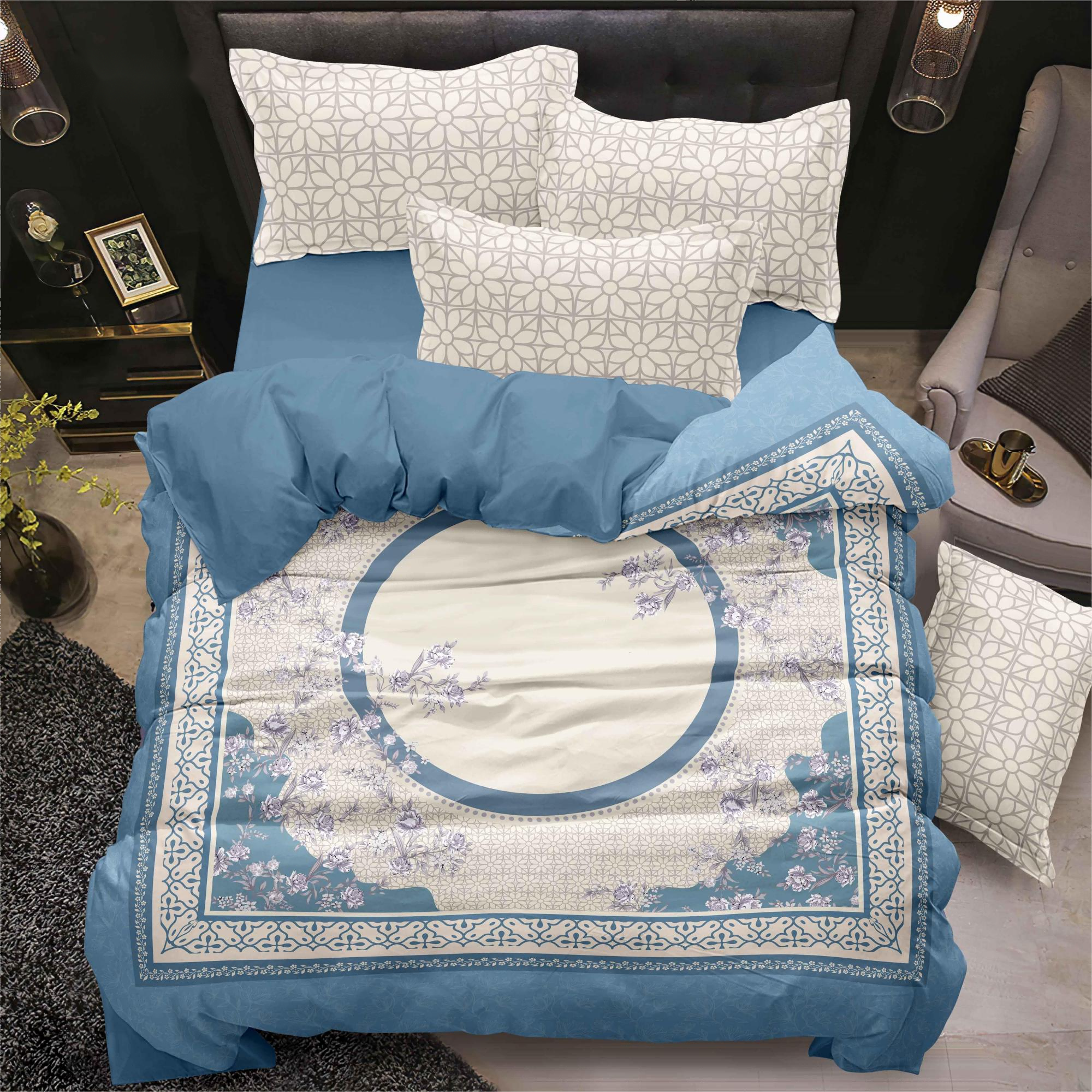 Flower Digital Stamped Ledce Set Design Cozy