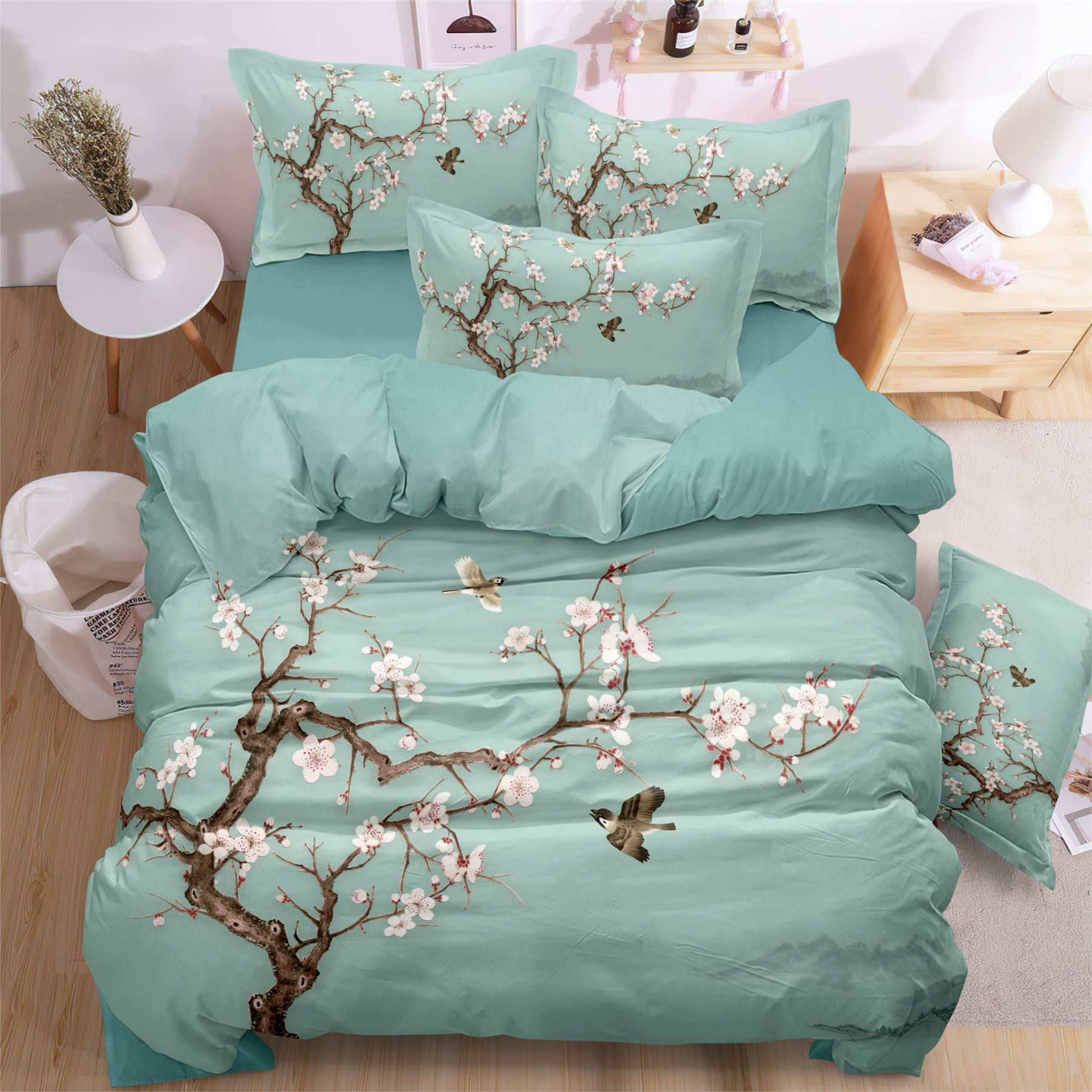 Flower Digital Stamped Ledce Set vibrante Cozy