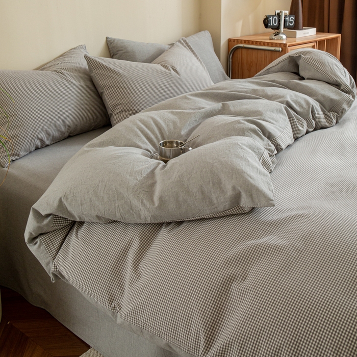 Foglio da letto di cotone puro set di biancheria da letto traspirante
