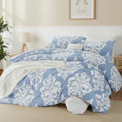 Piumino invernale in flanella stampata burnout, trapunta in peluche bohémien con supporto in microfibra ultra morbida, calda biancheria da letto per tutte le stagioni